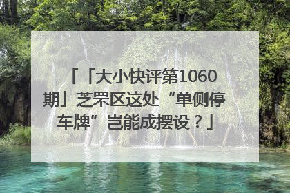「大小快评第1060期」芝罘区这处“单侧停车牌”岂能成摆设？