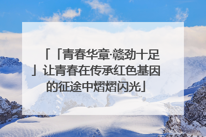 「青春华章·赣劲十足」让青春在传承红色基因的征途中熠熠闪光