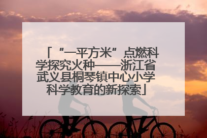 “一平方米”点燃科学探究火种——浙江省武义县桐琴镇中心小学科学教育的新探索