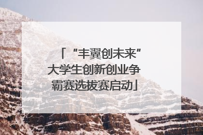 “丰翼创未来”大学生创新创业争霸赛选拔赛启动