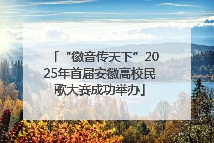 “徽音传天下”2025年首届安徽高校民歌大赛成功举办
