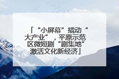 “小屏幕”撬动“大产业”，平原示范区微短剧“剧集地”激活文化新经济