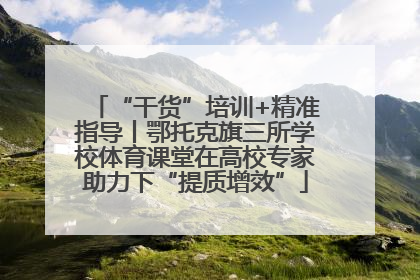 “干货”培训+精准指导丨鄂托克旗三所学校体育课堂在高校专家助力下“提质增效”
