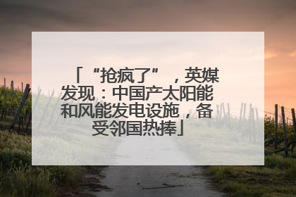 “抢疯了”，英媒发现：中国产太阳能和风能发电设施，备受邻国热捧