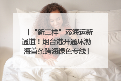 “新三样”添海运新通道！烟台港开通环渤海首条跨海绿色专线
