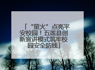 “萤火”点亮平安校园！五莲县创新宣讲模式筑牢校园安全防线