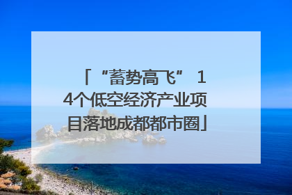“蓄势高飞” 14个低空经济产业项目落地成都都市圈