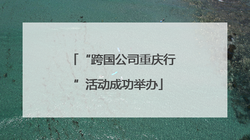 “跨国公司重庆行”活动成功举办
