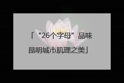 “26个字母”品味昆明城市肌理之美