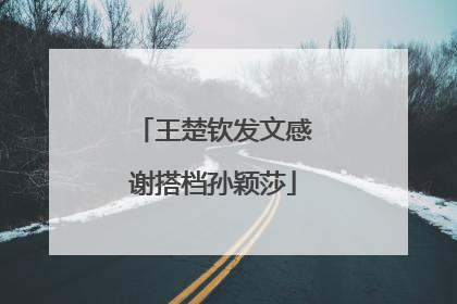 王楚钦发文感谢搭档孙颖莎