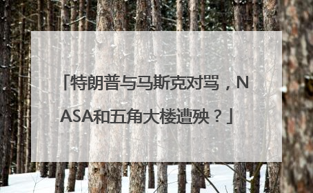 特朗普与马斯克对骂，NASA和五角大楼遭殃？