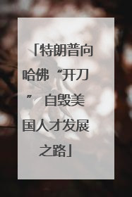 特朗普向哈佛“开刀” 自毁美国人才发展之路