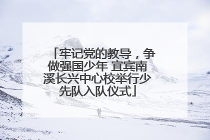 牢记党的教导，争做强国少年 宜宾南溪长兴中心校举行少先队入队仪式