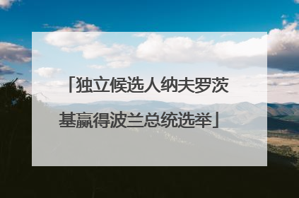 独立候选人纳夫罗茨基赢得波兰总统选举