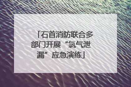 石首消防联合多部门开展“氯气泄漏”应急演练
