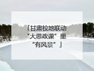 甘肃校地联动“大思政课”里“有风景”
