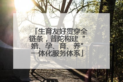 生育友好贯穿全链条，普陀构建“婚、孕、育、养”一体化服务体系