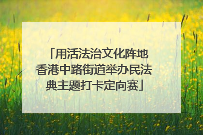 用活法治文化阵地 香港中路街道举办民法典主题打卡定向赛