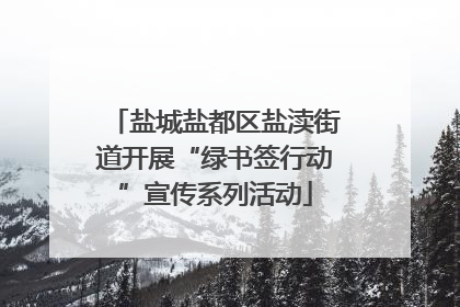盐城盐都区盐渎街道开展“绿书签行动”宣传系列活动