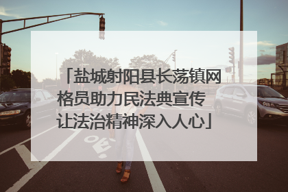 盐城射阳县长荡镇网格员助力民法典宣传 让法治精神深入人心