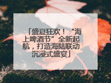 盛夏狂欢！“海上啤酒节”全新起航，打造海陆联动沉浸式盛宴