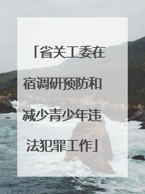 省关工委在宿调研预防和减少青少年违法犯罪工作