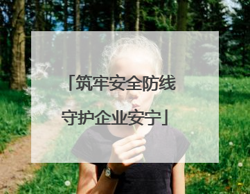 筑牢安全防线 守护企业安宁