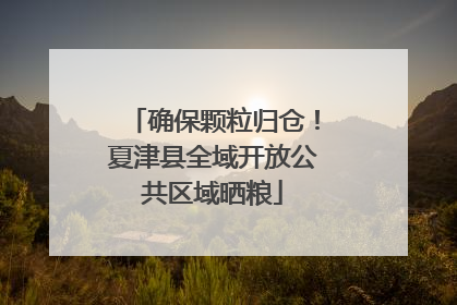 确保颗粒归仓！夏津县全域开放公共区域晒粮