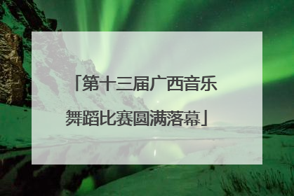 第十三届广西音乐舞蹈比赛圆满落幕