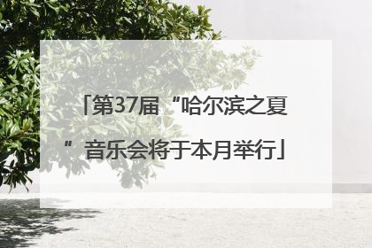 第37届“哈尔滨之夏”音乐会将于本月举行