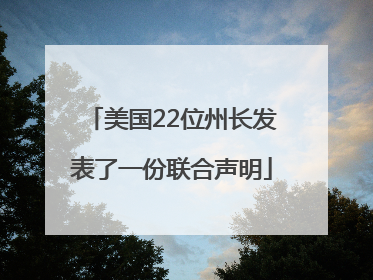 美国22位州长发表了一份联合声明