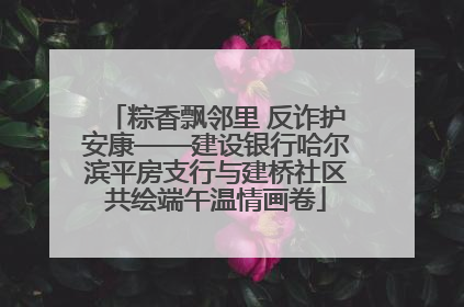 粽香飘邻里 反诈护安康——建设银行哈尔滨平房支行与建桥社区共绘端午温情画卷