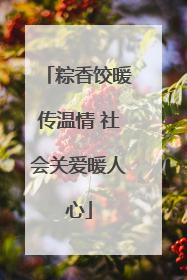粽香饺暖传温情 社会关爱暖人心