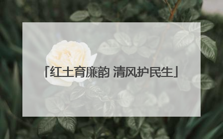 红土育廉韵 清风护民生