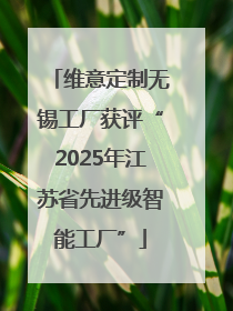 维意定制无锡工厂获评“2025年江苏省先进级智能工厂”