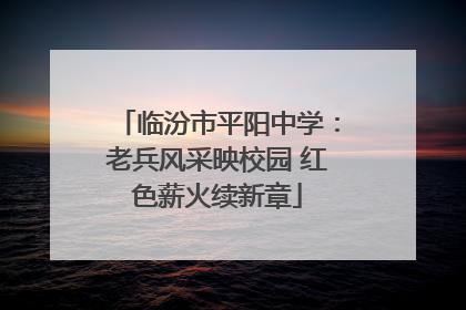 临汾市平阳中学：老兵风采映校园 红色薪火续新章