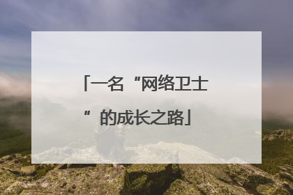 一名“网络卫士”的成长之路