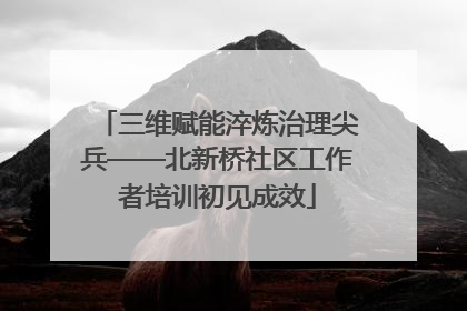 三维赋能淬炼治理尖兵——北新桥社区工作者培训初见成效