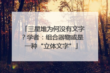 三星堆为何没有文字？学者：组合器物或是一种“立体文字”