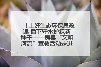 上好生态环保思政课 播下守水护绿新种子——房县“文明河流”宣教活动走进八一希望小学