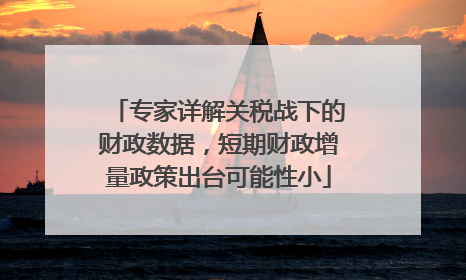 专家详解关税战下的财政数据，短期财政增量政策出台可能性小