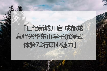 世纪新城开启 成都龙泉驿光华东山学子沉浸式体验72行职业魅力