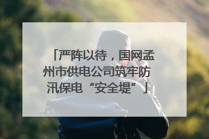 严阵以待，国网孟州市供电公司筑牢防汛保电“安全堤”