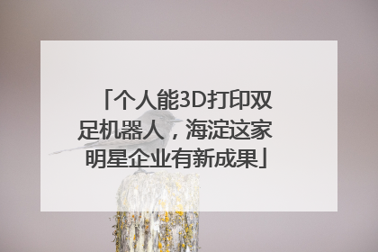 个人能3D打印双足机器人，海淀这家明星企业有新成果