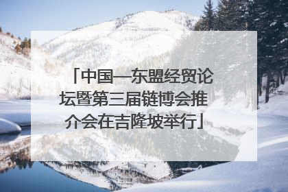 中国—东盟经贸论坛暨第三届链博会推介会在吉隆坡举行