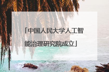 中国人民大学人工智能治理研究院成立