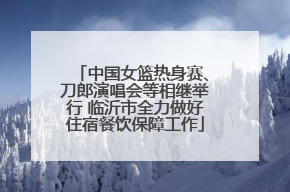 中国女篮热身赛、刀郎演唱会等相继举行 临沂市全力做好住宿餐饮保障工作