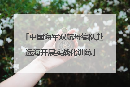 中国海军双航母编队赴远海开展实战化训练