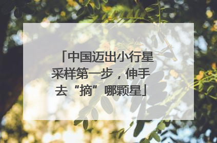 中国迈出小行星采样第一步，伸手去“摘”哪颗星