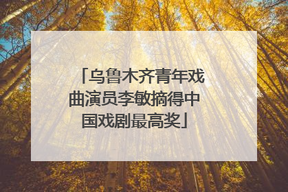 乌鲁木齐青年戏曲演员李敏摘得中国戏剧最高奖